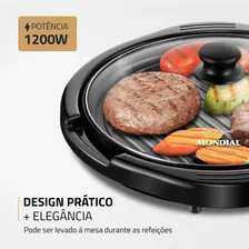 Grill Redondo Smart G-04 Preto Mondial 220v Foto mini 4