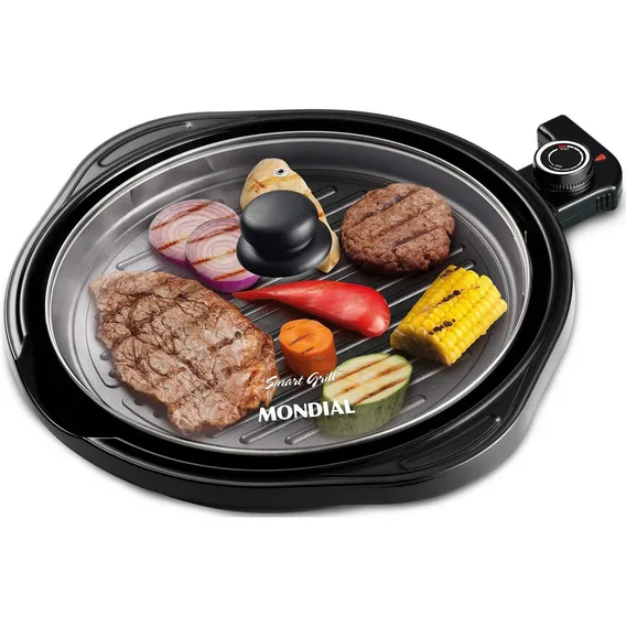 Grill Redondo Smart G-04 Preto Mondial 220v Foto 1