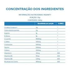 Growth Supplements Pré Treino Insanity 300g Foto mini  2