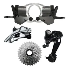 Grupo Kit Conjunto Index 27 Velocidades Cassete Bicicleta Foto mini 1