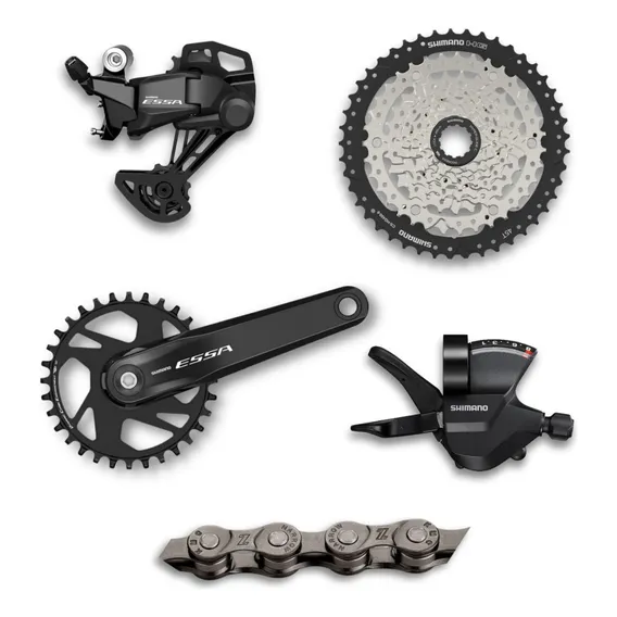 Grupo Shimano Essa 8v Bike Câmbio K7 Pdv Alavanca Corrente Foto 1