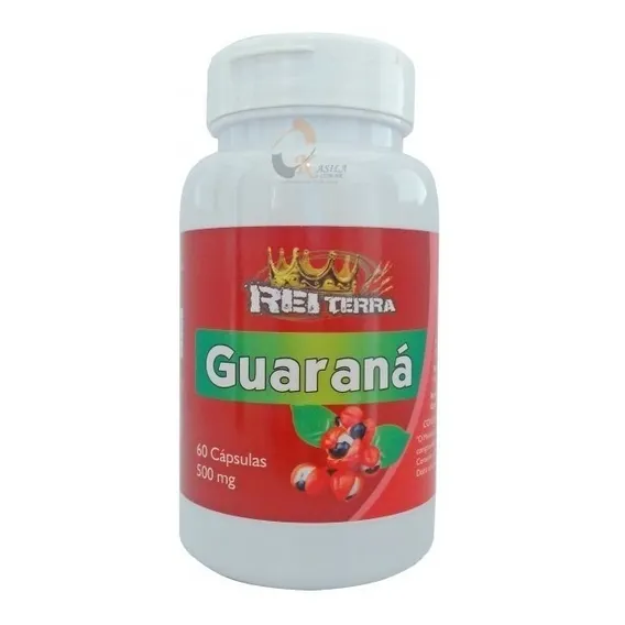 Guaraná 60 Cáps Revigorante 100% Puro Sabor Sem Sabor Foto 1