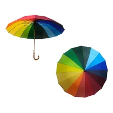 Guarda Chuva Arco Iris 16 Varetas Sombrinha Foto mini 1