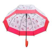 Guarda Chuva Disney Mickey Minnie Vermelho E Transparente Foto mini 2