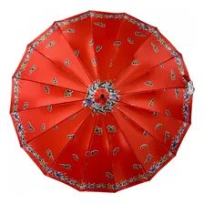 Guarda Chuva Grande Sombrinha Vermelha Reforçado Estampado Cor Vermelho Foto mini 2
