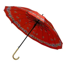 Guarda Chuva Grande Sombrinha Vermelha Reforçado Estampado Cor Vermelho Foto mini 3