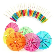Guarda Chuva Para Drink Palito Decoração Sombrinha C/24 Foto  mini 1