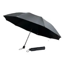 Guarda Chuva Portaria Preto Grande Cabo Curvo Automático Foto mini 2