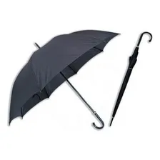 Guarda Chuva Portaria Preto Grande Cabo Curvo Automático Foto mini 4