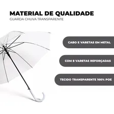 Guarda Chuva Tipo Portaria Transparente Automatico Adulto Foto mini 2
