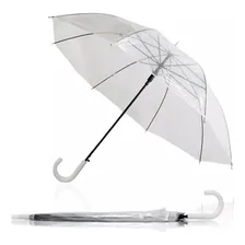 Guarda Chuva Tipo Portaria Transparente Automatico Adulto Foto mini 3