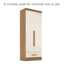 Guarda-roupa 2 Portas 1 Gaveta Smart Plus Espresso Móveis Foto mini 4