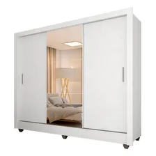 Guarda Roupa 3 Portas Vivian Com Espelho Branco Foto  mini 1