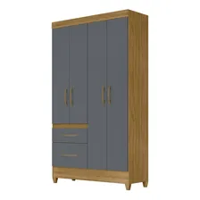 Guarda-roupa 4 Portas 2 Gavetas Madri Foto mini 3