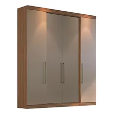Guarda-roupa 4 Portas 4 Gavetas Com Cabideiro E Maleiro Foto mini 1