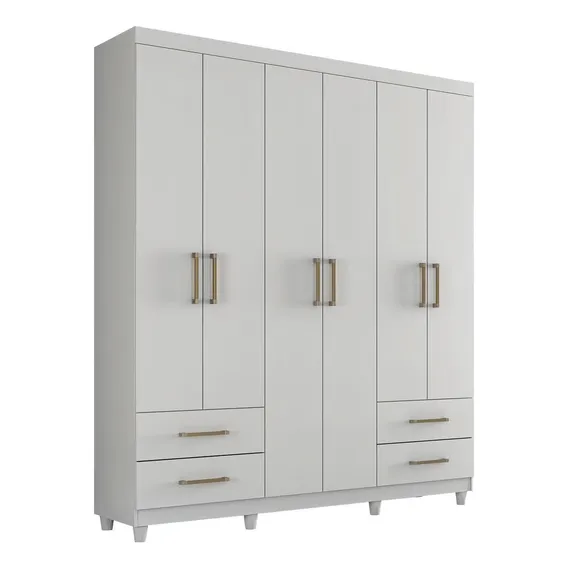 Guarda Roupa Canadá 6 Portas Branco Foto 1