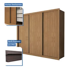 Guarda Roupa Casal 3 Portas 6 Gavetas Nápoli Espresso Foto mini 3