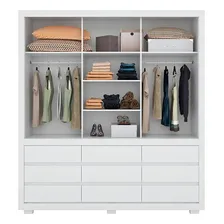 Guarda Roupa Casal 3 Portas Dem贸bile Detroit Cor Branco Foto mini 2