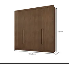 Guarda Roupa Casal 4 Portas 4 Gavetas Bergamo Foto mini 4
