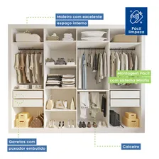 Guarda Roupa Casal 4 Portas Milano Espresso M贸veis Foto mini 4