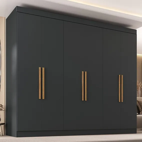 Guarda-roupa Casal 6 Portas 2 Gavetas Paris Wt Foto 1