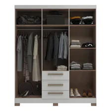 Guarda-roupa Casal 6 Portas 3 Gavetas Branco - Decibal Foto mini 3