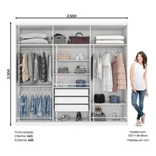 Guarda Roupa Casal 6 Portas 3 Gavetas Melvin Espresso Fjwt Foto mini 3
