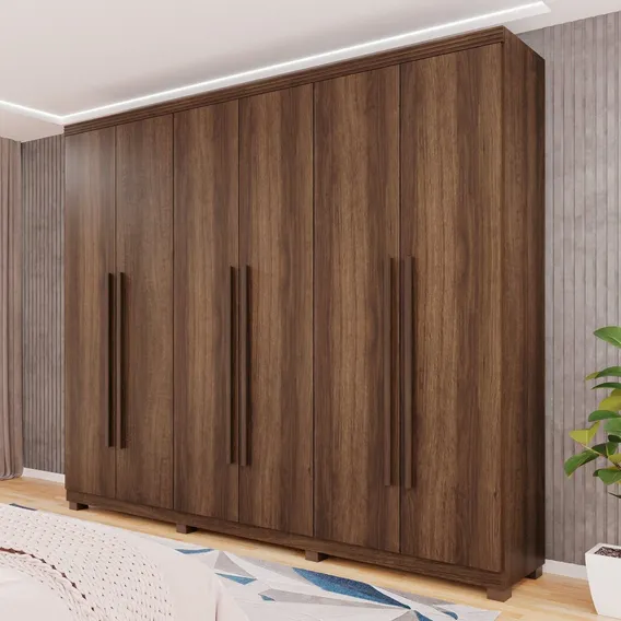 Guarda-roupa Casal 6 Portas 6 Gavetas Com Pés Fhwt Foto 1