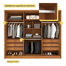 Guarda Roupa Casal 6 Portas 6 Gavetas Estrela Jbwt Foto mini 4