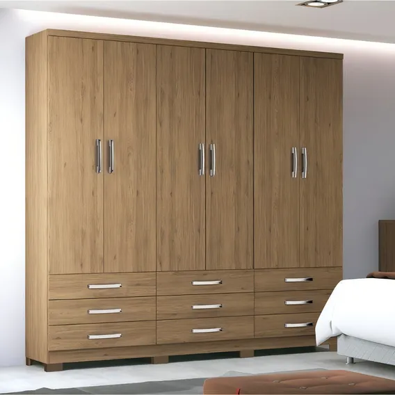 Guarda Roupa Casal 6 Portas 9 Gavetas Lara Henn Gwt Foto 1
