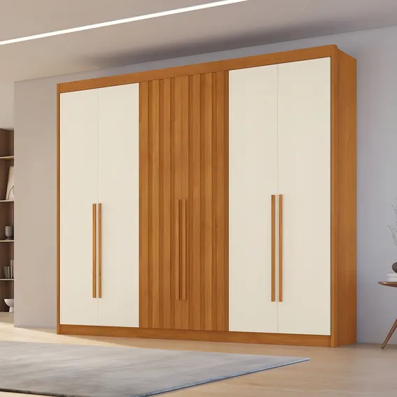 Guarda-roupa Casal 6 Portas Com 2 Portas Ripadas 6 Ii Foto 1
