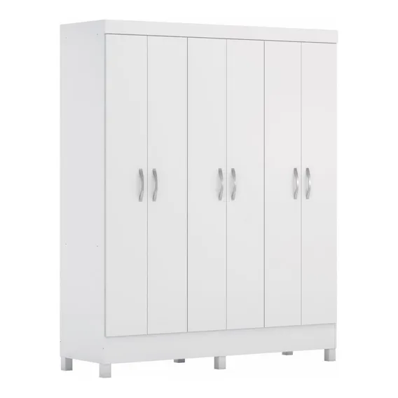 Guarda Roupa Casal 6 Portas Falco Yescasa Branco Cjwt Foto 1