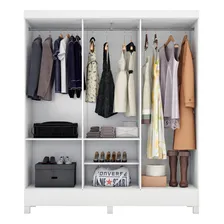 Guarda Roupa Casal 6 Portas Falco Yescasa Branco Cjwt Foto mini 4