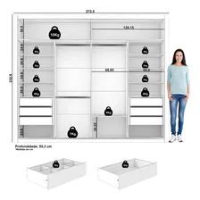 Guarda Roupa Casal 8 Espelhos 2 Portas De Correr Gj Foto mini 4