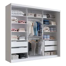 Guarda-roupa Casal Alya 3 Pt 4 Gv Branco Foto mini  2