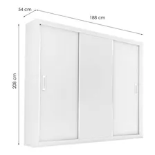 Guarda-roupa Casal Bahia Ii 3pt 4gv Branco Foto mini 3