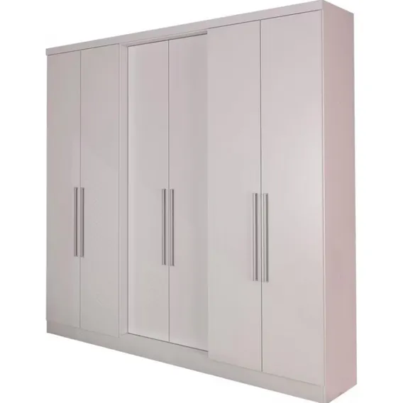 Guarda Roupa Casal Bartira Napoli Up 6 Portas 4 Gavetas Cor Branco Foto 1
