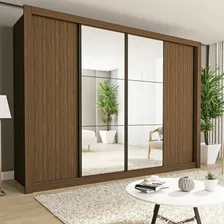 Guarda Roupa Casal Com 6 Espelhos 4 Portas Firenze Espresso M贸veis Foto mini 2
