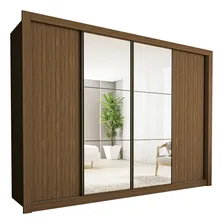 Guarda Roupa Casal Com 6 Espelhos 4 Portas Firenze Espresso M贸veis Foto mini 1