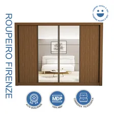 Guarda Roupa Casal Com 6 Espelhos 4 Portas Firenze Espresso M贸veis Foto mini 3