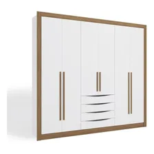 Guarda-roupa Casal Mdf Kappesberg 6 Pt 4 Gav Branco/nogueira Foto mini  2