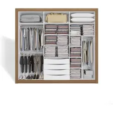 Guarda-roupa Casal Mdf Kappesberg 6 Pt 4 Gav Branco/nogueira Foto mini 4