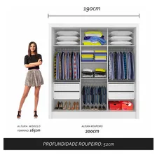 Guarda Roupa Com Espelho Layla Branco Foto mini 4