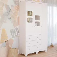 Guarda Roupa De Bebê 3 Portas 3 Gavetas Uli Móveis Hewt Cor Blanco Foto mini 2