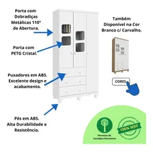 Guarda Roupa De Bebê 3 Portas 3 Gavetas Uli Móveis Hewt Cor Blanco Foto mini 3
