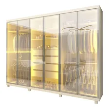 Guarda-roupa Gelius Móveis Guarda Roupa Casal cor branco de mdf sem portas corrediças Foto mini 1