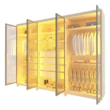 Guarda-roupa Gelius Móveis Guarda Roupa Casal cor branco de mdf sem portas corrediças Foto mini 2