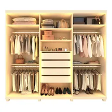 Guarda-roupa Gelius Móveis Guarda Roupa Casal cor branco de mdf sem portas corrediças Foto mini 3