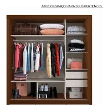 Guarda-roupa Herval Guarda-Roupa Guarda-Roupa Davina cor nogueira com 2 portas Foto mini  3