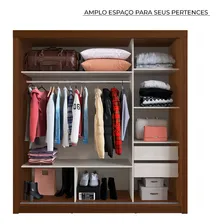 Guarda-roupa Herval Guarda-Roupa Guarda-Roupa Davina cor nogueira com 2 portas Foto mini  3